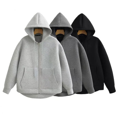 Sweat à capuche femme avec zip