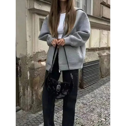 Sweat à capuche femme avec zip